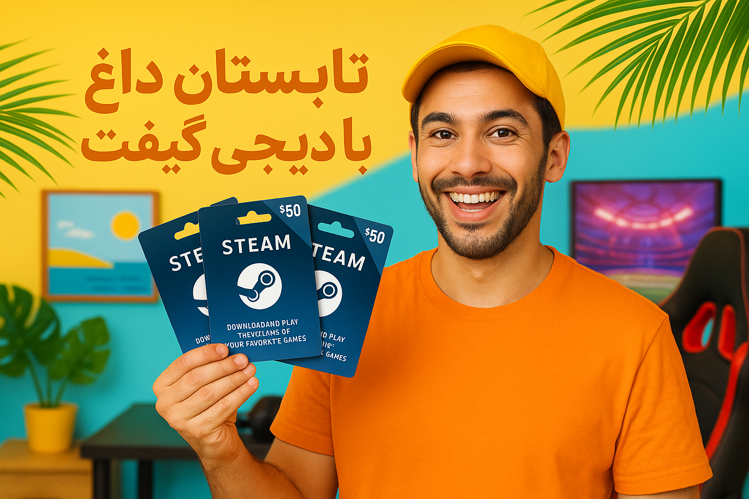 🎮 تابستان داغ با دیجی گیفت - گیفت کارت استیم با تخفیف ویژه